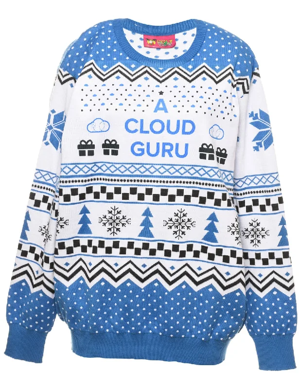 A Cloud Guru Christmas Jumper - XXL Fleece Fabric Down Fabric Feather Fabric