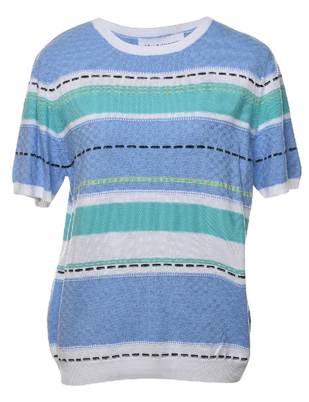 Alfred Dunner Striped Jumper - M Lace Blend Ribbed Blend Corduroy Blend