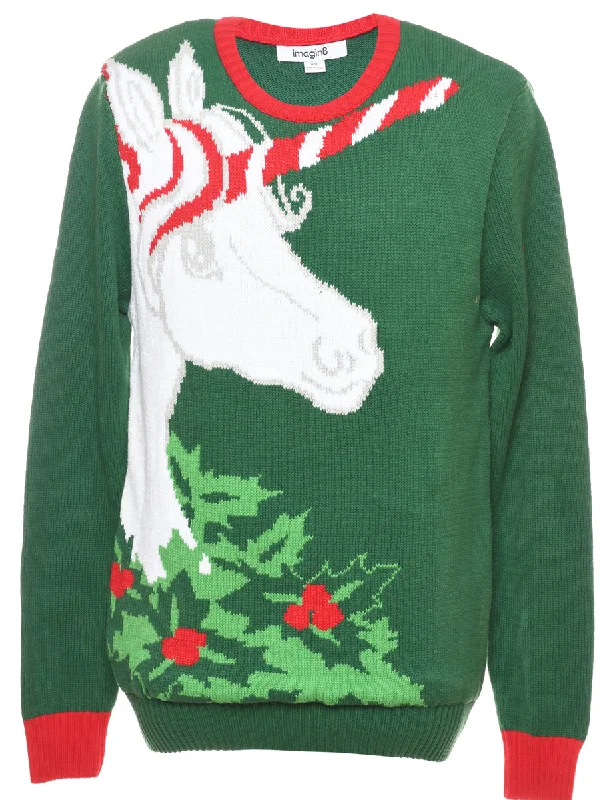 Animal Design Christmas Jumper - M Stylish Fashionable Trendy