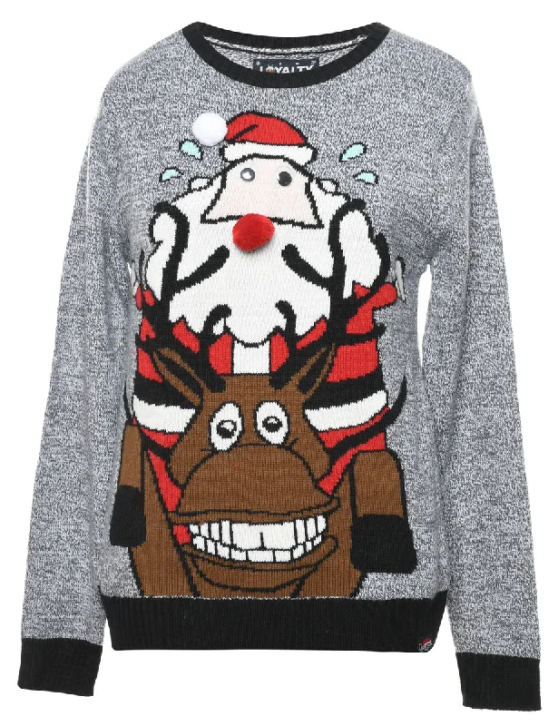 Animal Design Christmas Jumper - M Layered Multi-layer Single Layer