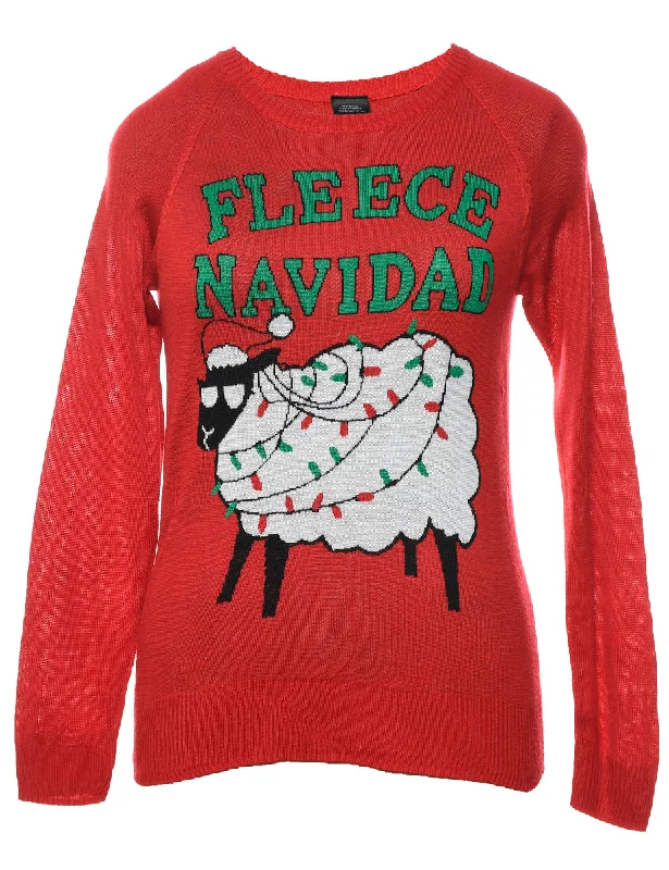 Animal Design Christmas Jumper - S Stretchy Elastic Breathable