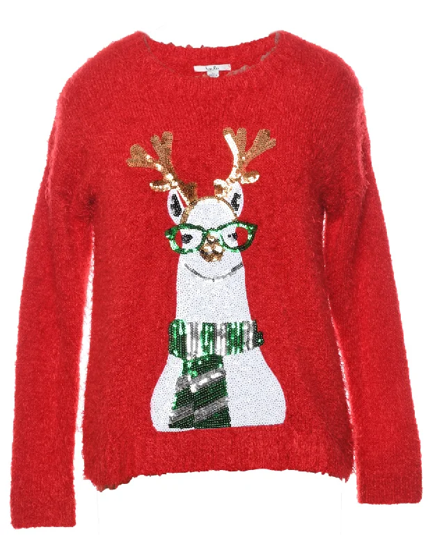 Animal Design Christmas Jumper - S Anti-Pilling Anti-Shrink Durable