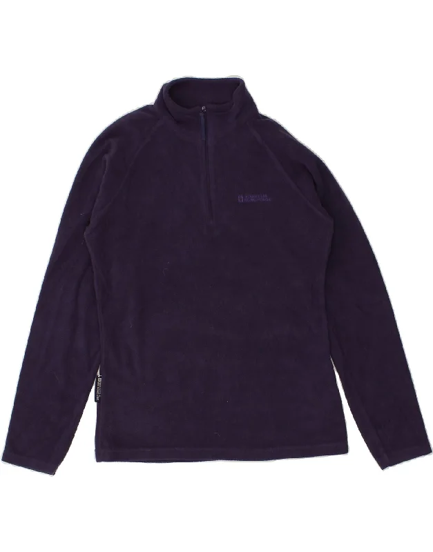 MOUNTAIN WAREHOUSE Womens Zip Neck Fleece Jumper UK 8 Small  Purple High Neck Crew Neck V-Neck