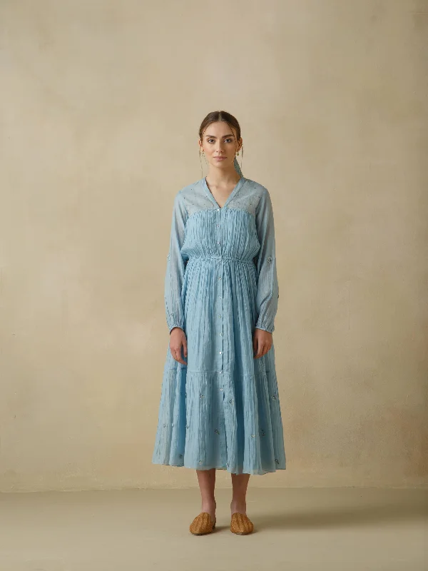 Blue Planet Tier Maxi Dress Cozy Spaghetti Strap Maxi Dress