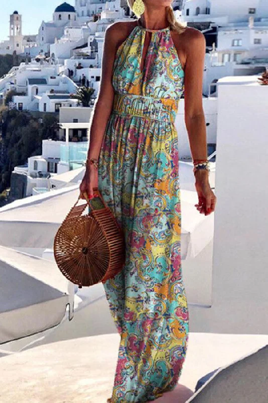 Lilipretty Think I'm In Love Colourful Print Maxi Dress Stylish Boho Maxi Dress