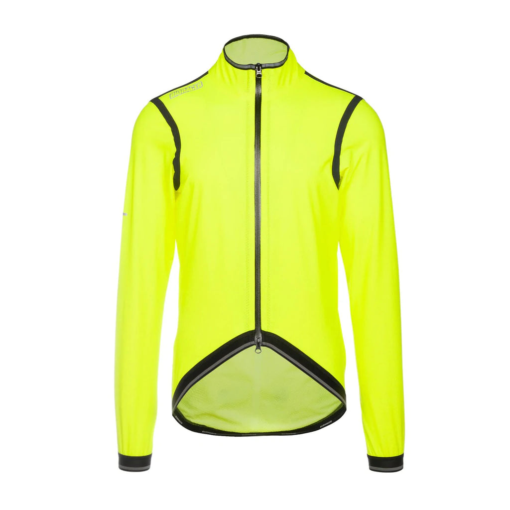 Bioracer Kaaiman Rain Jacket Fluro Yellow Hooded Jacket Caped Jacket Shawl Collar Jacket