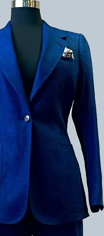 Cobalt Blue Jacket Snapped Jacket Toggled Jacket Drawstring Jacket