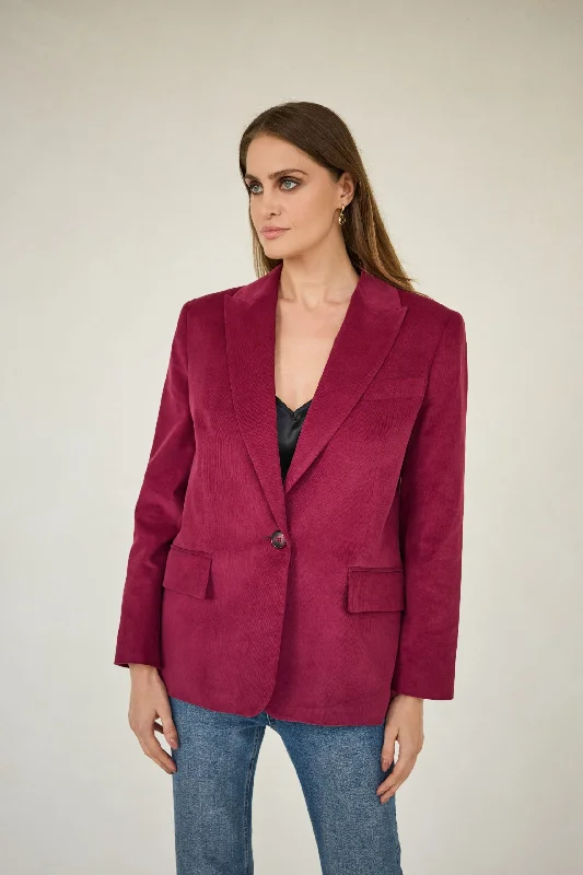 Corduroy Jacket Burgundy Jersey Jacket Tulle Jacket Batik Jacket