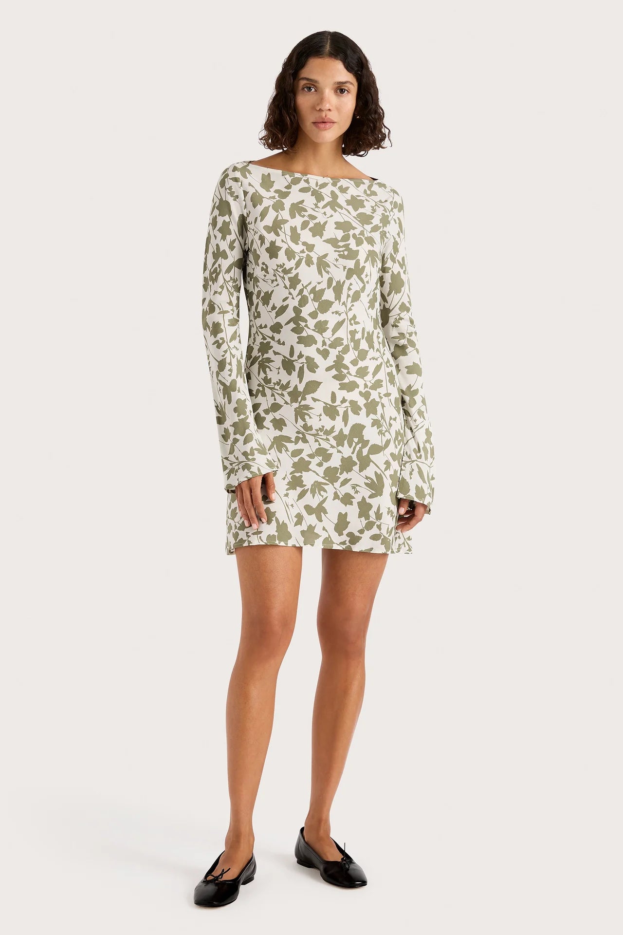 Lilou Mini Dress - Poplar Sage Trendy Crossover Mini Dress