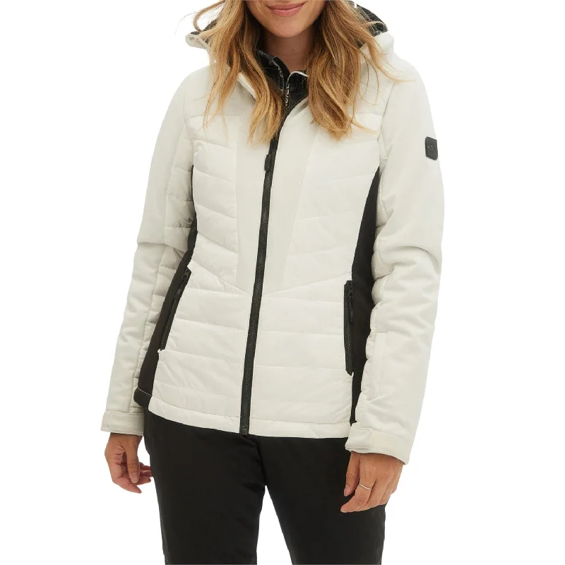 ONeill Baffle Igneous Womens Snow Jacket Powder White Mesh Jacket Canvas Jacket Denim Jacket