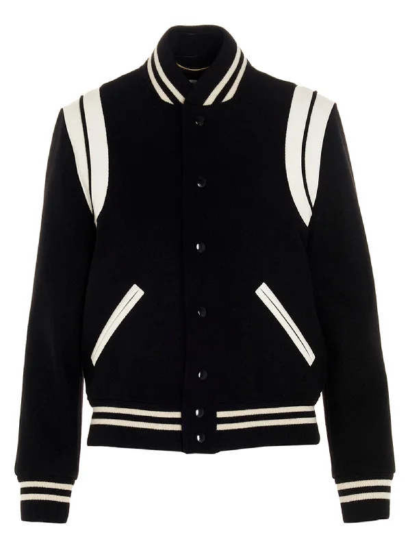 Saint Laurent Teddy Bomber Jacket Jersey Jacket Tulle Jacket Batik Jacket