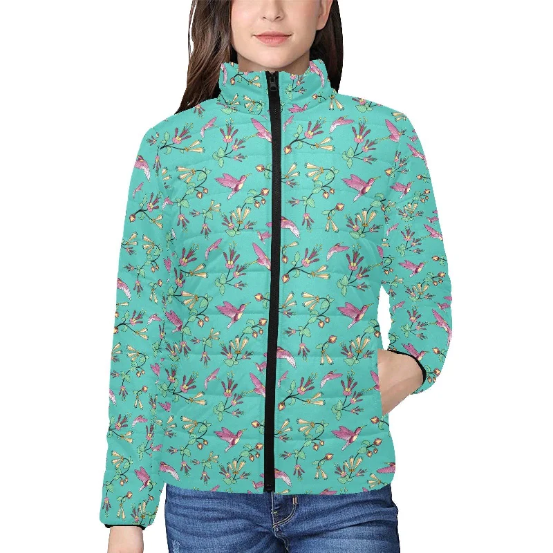 Swift Pastel Women's Stand Collar Padded Jacket Cardigan Sweater Pullover