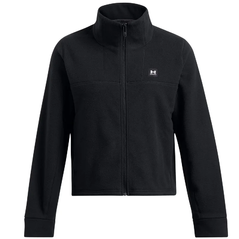 Under Armour Expanse Fleece Full Zip Jacket - Womens - Black Print Jacket Jacquard Jacket Embroidered Jacket