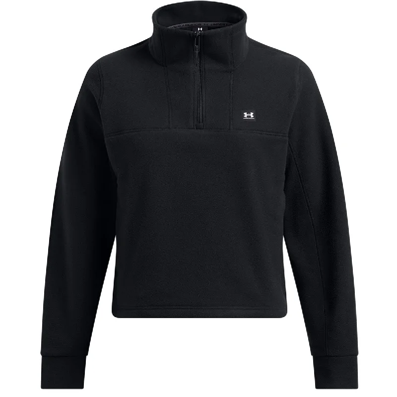 Under Armour Expanse Fleece Half Zip Jacket - Womens - Black Rayon Fabric Velvet Fabric Corduroy Fabric