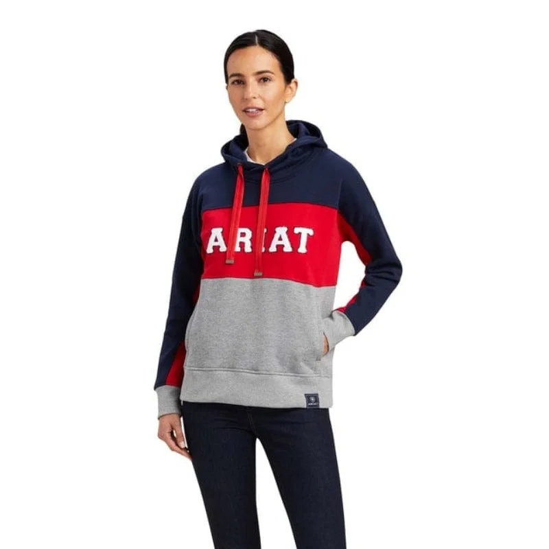 Ariat Hoodie Womens Rabere Team Navy Hoodie Jacket Zipper Layering