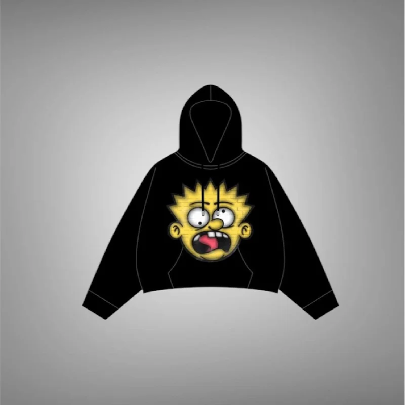 MND GMZ black and Yellow Hoodie Hoodie with Strings Custom Fit Adjustable