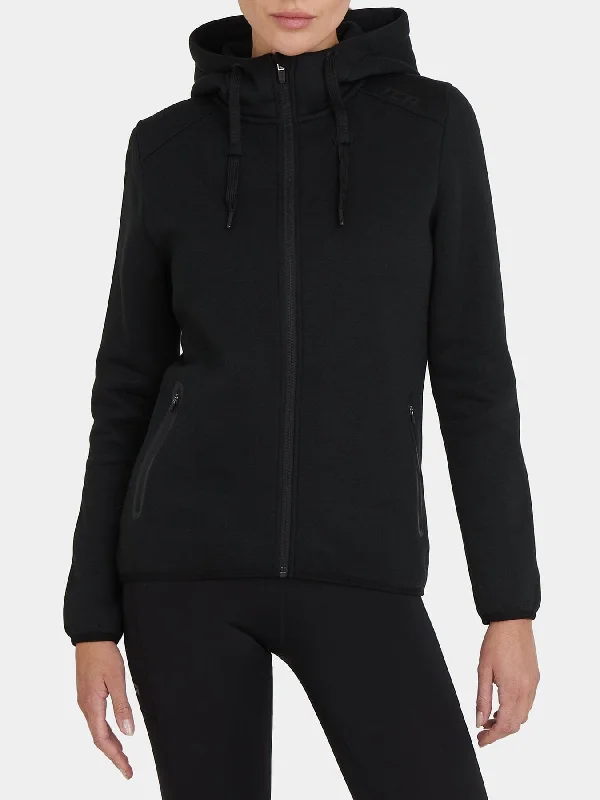 Revolution Tech Gym Running Hoodie For Women With Zip Pockets Hoodie with Hem Frayed Vintage Worn