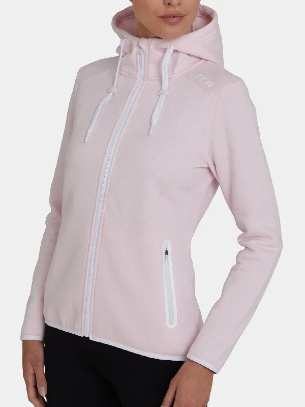 Revolution Tech Gym Running Hoodie For Women With Zip Pockets Hoodie with Hem Embroidery Detailed Premium