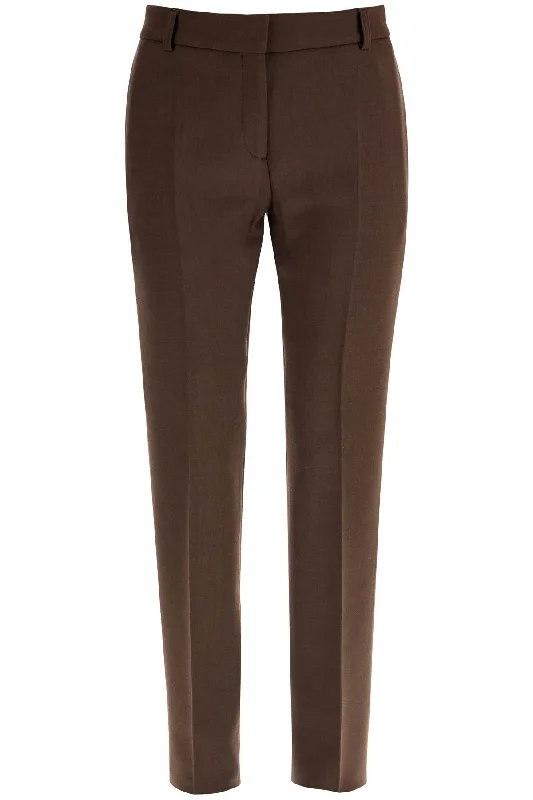 Low-waisted Slim Fit Pants  - Brown Comfy Cargo Trousers