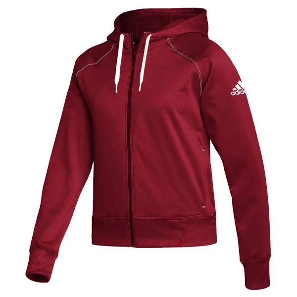 adidas Women's Stadium Full Zip Hoodie Hoodie with Slit Hem Functional Movement