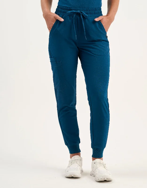 Aspire Jogger Scrub Pants - Gibraltar Blue Classic Straight-Leg Pants