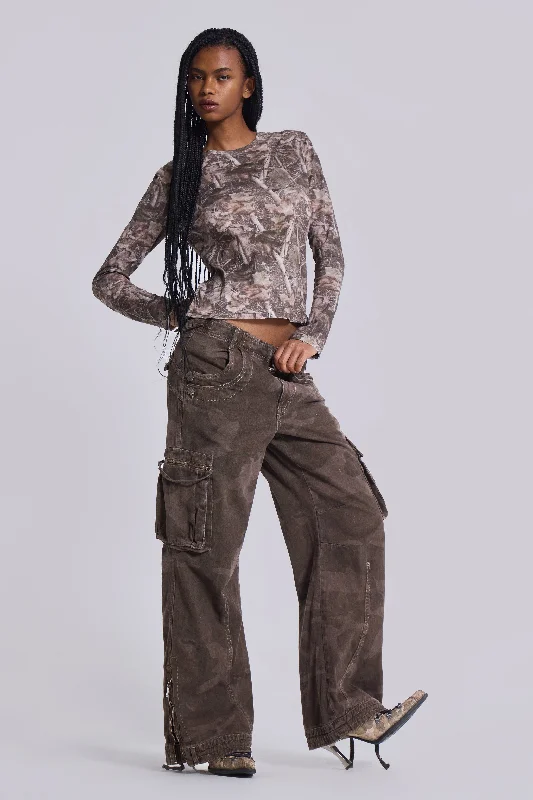 Brown Trooper Camo Cargo Pant Comfy Cargo Trousers