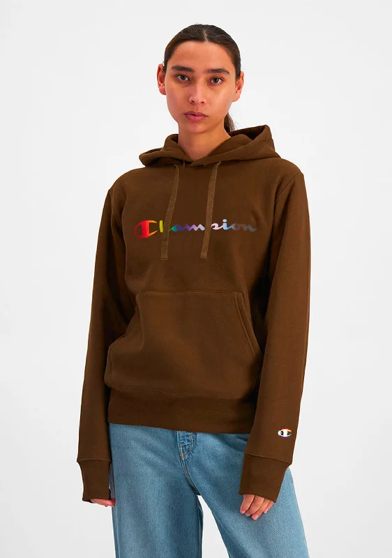 Champion Athletic Pride Script Hoodie <BR> AURCN LAH Hoodie with Drop Shoulder Relaxed Streetwear