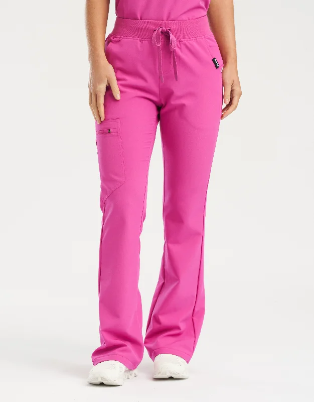 Essential Flare Scrub Pants - Just Pink Lightweight Linen Pants