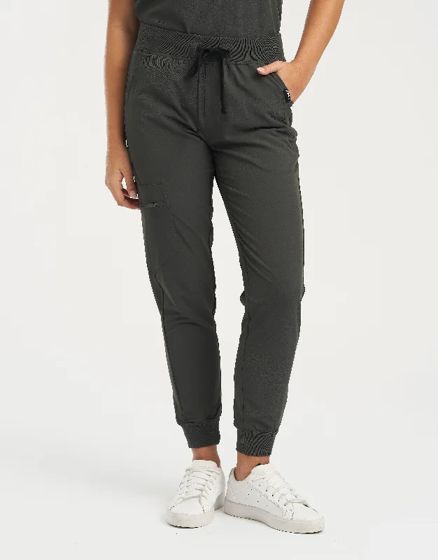 Essential Jogger Scrub Pants - Asphalt Slim-Fit Leggings