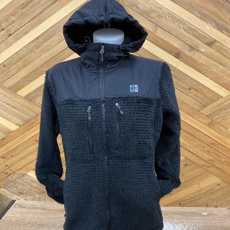 MEC - Women's Full-Zip Hooded Polartec Fleece - MSRP $130: Black-women-LG Hoodie with Monochrome Minimalist Simple