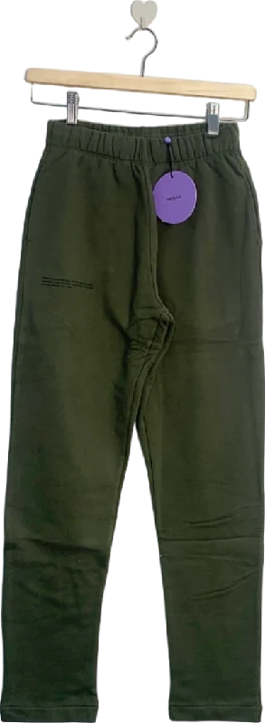 Pangaia Rosemary Green signature 365 Organic Cotton Slim Leg Track Pants UK XXS Chic Slim Fit Pants