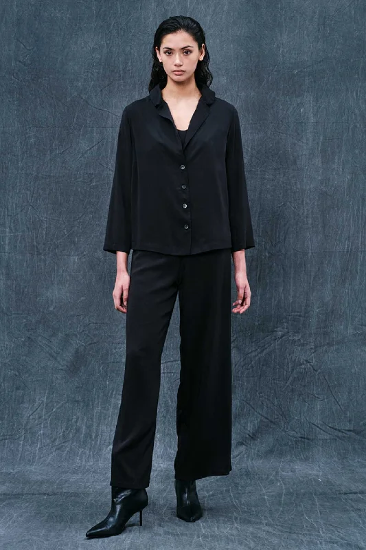 Pure Viscose Flare Pants Classic Bootcut Trousers