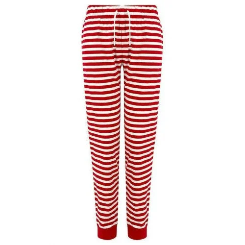 Skinni Fit Womens/Ladies Cuffed Lounge Pants Casual Plaid Pants