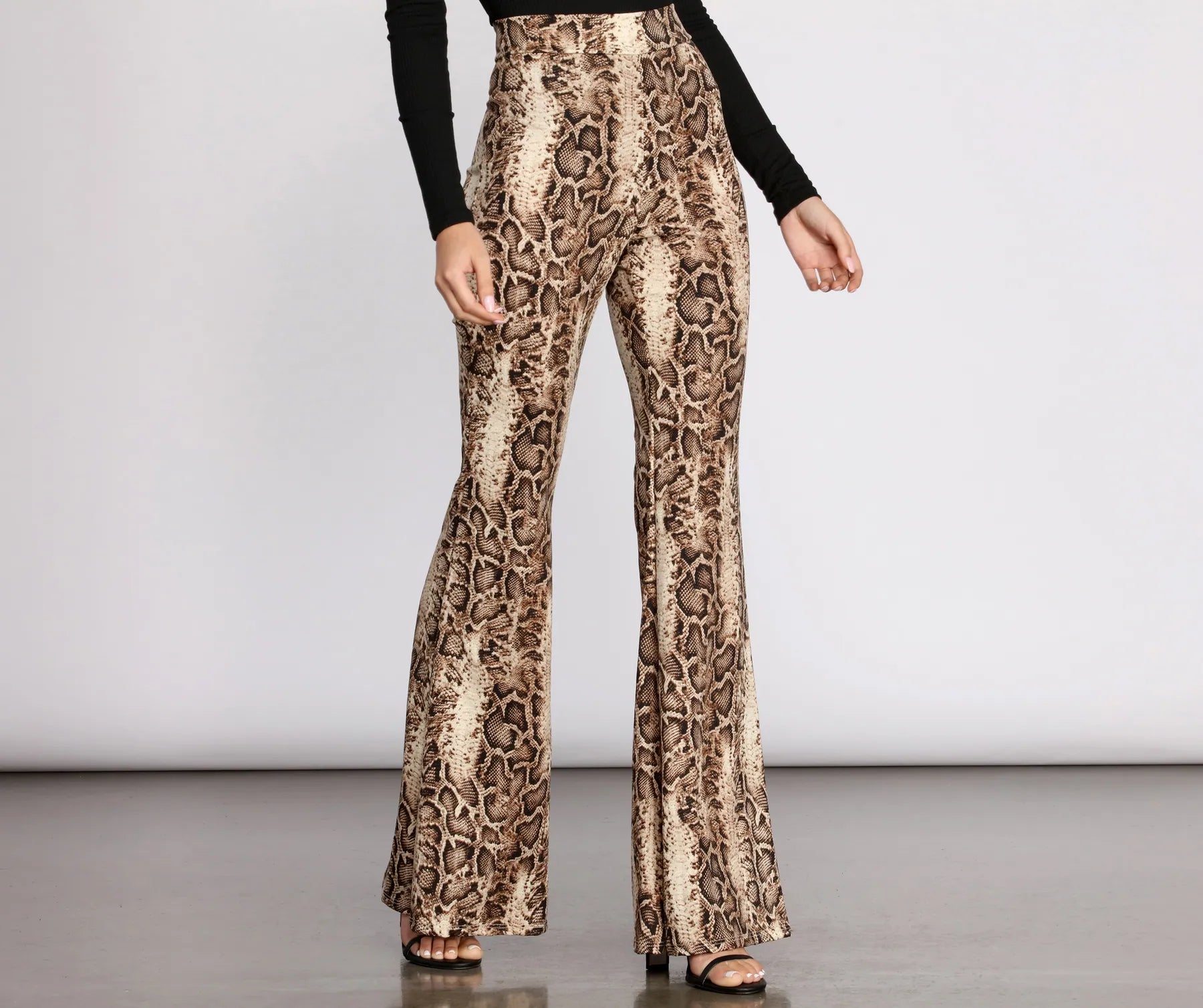 Snake Up Your Style Flare Pants High-Waist Jogger Pants