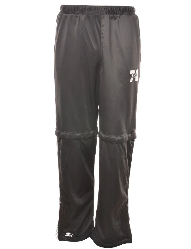 Starter Black Track Pants - W30 L30 Trendy Work Pants