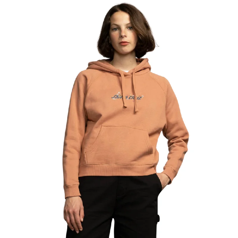 Womens Sage Strip Front Hoodie Clay Hooded Sweatshirt Casual Wear Street Style