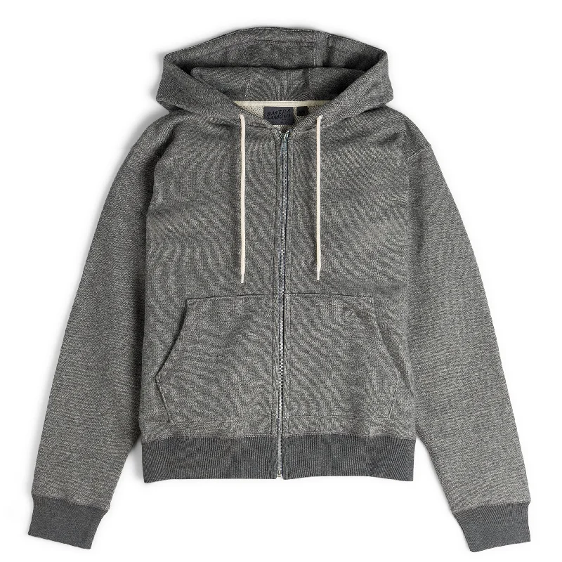 Zip Hoodie - Heavyweight Terry - Charcoal Hoodie Crop Top Short Trendy