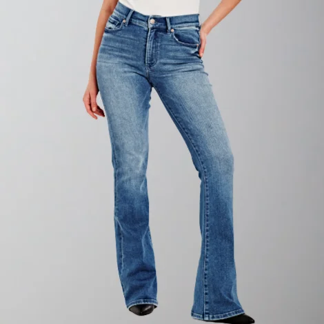 Dear John Laney Mini Flare Jean-Itasca Fashionable White Denim Jeans