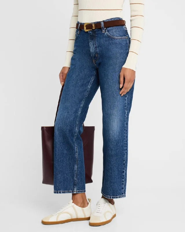 FRAME The Hang Mid Rise Straight Jean in Homer Fashionable Slouchy Fit Jeans