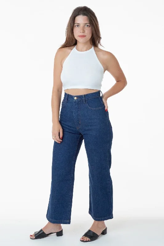 RDNW09 - High Waisted Wide Leg Denim Jean Stylish Slim Fit Denim