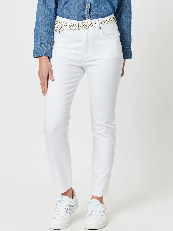 Miracle High Rise Jean - White Trendy Plus Size Jeans