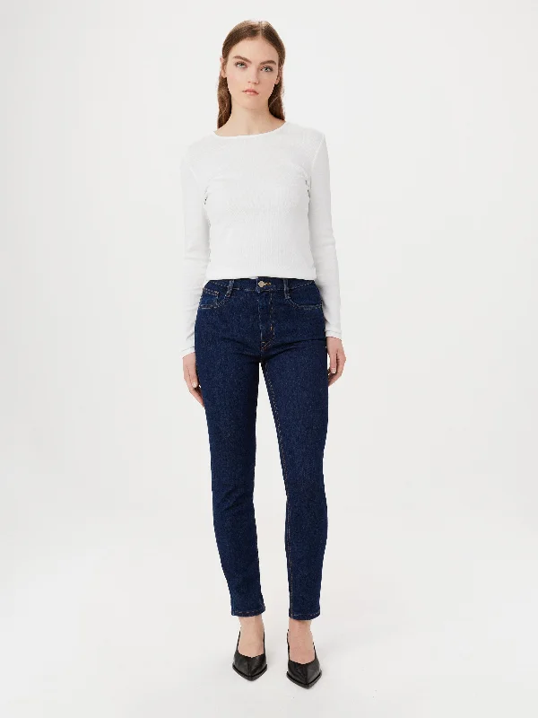 The Kim Slim Jean in Dark Wash Trendy Skinny High-Waist Jeans