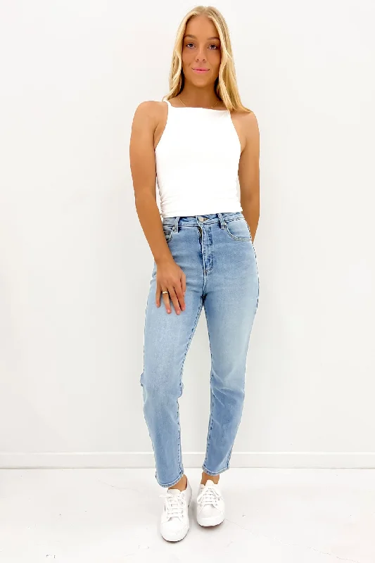 A 94 Slim Jean Drew Casual Wide-Legged Denim Jeans