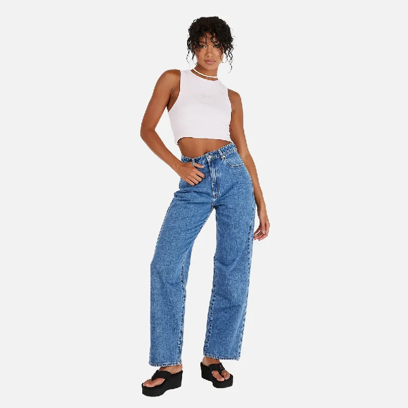 Abrand Carrie Jean Daria - Mid Vintage Blue Fashionable Vintage Wash Jeans