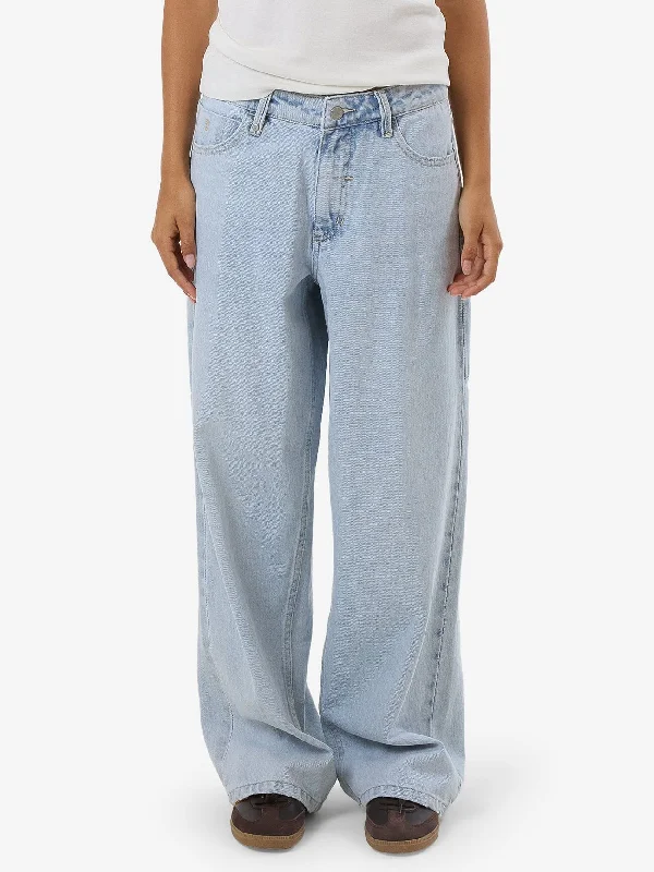 Billie Low Jean - Light Ash Blue Comfortable Drawstring Waist Jeans