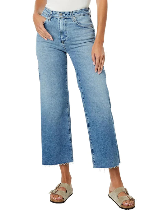 AG Saige Wide Leg Crop Jean in 18 Years Atlantic Fashionable Cropped Denim Jeans