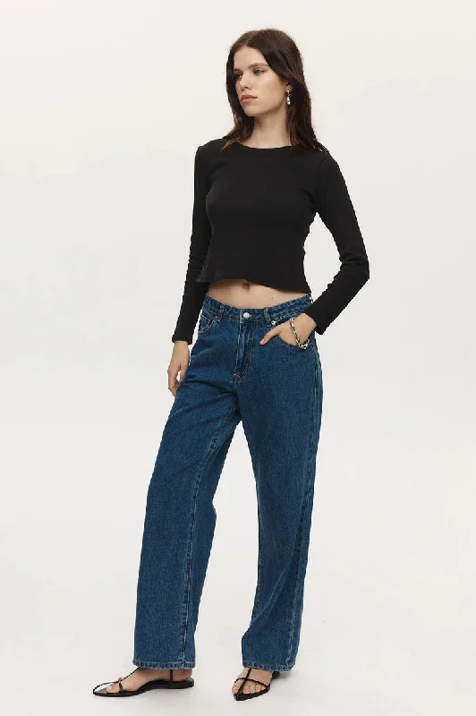 Marle Wide Leg Jean - Heritage Blue Elegant Bootcut Fit Jeans