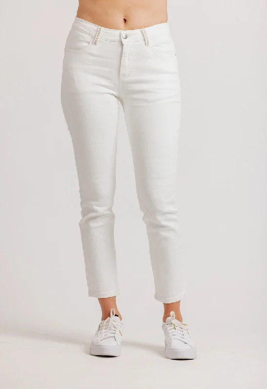 Mi Moso Pip Jean - White Wash Trendy Wide-Legged High-Waist Jeans