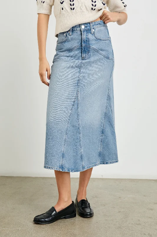 DEL REY SKIRT - ORIGINAL BLUE linen skirt relaxed