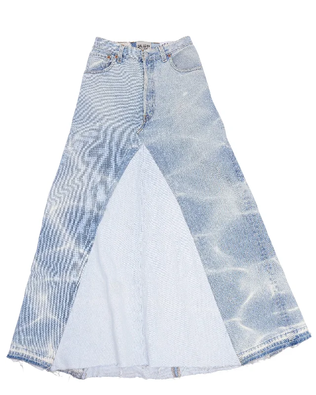 Denim Maxi Skirt leather skirt modern